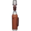 imageStanley Classic Legendary Vacuum Bottle 20 oz  Wide Mouth with Leakproof Cup Lid  Keep Drinks Hot or Cold  Packable for Travel  Insulated Stainless Steel Thermal Bottle  BPAFree  Matte BlackHammertone Clay