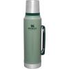 imageStanley Classic Legendary Vacuum Bottle 20 oz  Wide Mouth with Leakproof Cup Lid  Keep Drinks Hot or Cold  Packable for Travel  Insulated Stainless Steel Thermal Bottle  BPAFree  Matte BlackHammertone Green