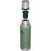 imageStanley Classic Legendary Vacuum Bottle 20 oz  Wide Mouth with Leakproof Cup Lid  Keep Drinks Hot or Cold  Packable for Travel  Insulated Stainless Steel Thermal Bottle  BPAFree  Matte BlackHammertone Green