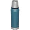 imageStanley Classic Legendary Vacuum Bottle 20 oz  Wide Mouth with Leakproof Cup Lid  Keep Drinks Hot or Cold  Packable for Travel  Insulated Stainless Steel Thermal Bottle  BPAFree  Matte BlackHammertone Lake