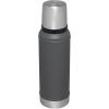 imageStanley Classic Legendary Vacuum Bottle 20 oz  Wide Mouth with Leakproof Cup Lid  Keep Drinks Hot or Cold  Packable for Travel  Insulated Stainless Steel Thermal Bottle  BPAFree  Matte BlackCharcoal