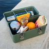 imageStanley Classic Lunch Box 10 qt  Vintage Metal Lunchbox  Durable Meal Container with Handle and Latch  Stores Food Drinks Thermos Water BottleHammertone Silver