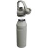 imageStanley IceFlow Fast Flow Water Bottle  Angled Spout Lid  Lightweight ampamp Leakproof for Travel ampamp Sports  Insulated Stainless Steel  BPAFreeAsh