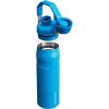 imageStanley IceFlow Fast Flow Water Bottle  Angled Spout Lid  Lightweight ampamp Leakproof for Travel ampamp Sports  Insulated Stainless Steel  BPAFreeAzure