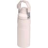 imageStanley IceFlow Fast Flow Water Bottle  Angled Spout Lid  Lightweight ampamp Leakproof for Travel ampamp Sports  Insulated Stainless Steel  BPAFreeRose Quartz