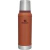 imageStanley Classic Legendary Vacuum Bottle 20 oz  Wide Mouth with Leakproof Cup Lid  Keep Drinks Hot or Cold  Packable for Travel  Insulated Stainless Steel Thermal Bottle  BPAFree  Matte BlackHammertone Clay