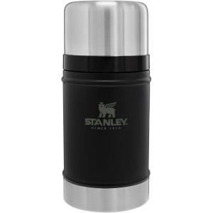 imageSTANLEY Vacuum Insulated Large Food Jar 188 Stainless Steel Food Jar for Cold and Hot Food Soup Thermos with Leak Proof Lid Doubles as Cup Wide Mouth Food ThermosMatte Black