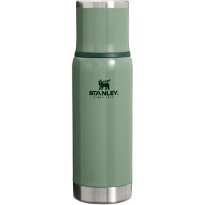imageStanley AdventureToGo Vacuum Bottle 14 qt  Wide Mouth with Leakproof Cup Lid  Keep Drinks Hot or Cold  Packable for Travel  Insulated Stainless Steel Thermal Bottle  BPAFree  ToastHammertone Green