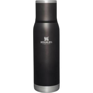 imageStanley AdventureToGo Vacuum Bottle 14 qt  Wide Mouth with Leakproof Cup Lid  Keep Drinks Hot or Cold  Packable for Travel  Insulated Stainless Steel Thermal Bottle  BPAFree  ToastCharcoal Glow