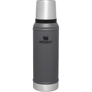 imageStanley Classic Legendary Vacuum Bottle 20 oz  Wide Mouth with Leakproof Cup Lid  Keep Drinks Hot or Cold  Packable for Travel  Insulated Stainless Steel Thermal Bottle  BPAFree  Matte BlackCharcoal