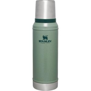 imageStanley Classic Legendary Vacuum Bottle 20 oz  Wide Mouth with Leakproof Cup Lid  Keep Drinks Hot or Cold  Packable for Travel  Insulated Stainless Steel Thermal Bottle  BPAFree  Matte BlackHammertone Green