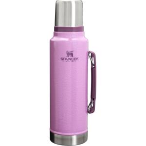 imageStanley Classic Legendary Vacuum Bottle 20 oz  Wide Mouth with Leakproof Cup Lid  Keep Drinks Hot or Cold  Packable for Travel  Insulated Stainless Steel Thermal Bottle  BPAFree  Matte BlackHammertone Lilac