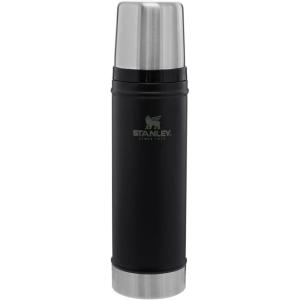 imageStanley Classic Legendary Vacuum Bottle 20 oz  Wide Mouth with Leakproof Cup Lid  Keep Drinks Hot or Cold  Packable for Travel  Insulated Stainless Steel Thermal Bottle  BPAFree  Matte BlackMatte Black