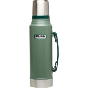 imageStanley Heritage Classic Vacuum Bottle with Handle 11 qt  Wide Mouth with Leakproof Cup Lid  Keep Drinks Hot or Cold for Travel  Insulated Stainless Steel Thermos  BPAFree  Hammertone GreenHammertone Green