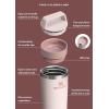 imageSTANLEY Cafe To Go Travel Mug 20 oz  Leakproof TwoPart Drink Through Lid  Tumbler Cup for Coffee Tea and Drinks  Insulated Stainless Steel Coffee Mug  BPAFree  Black 20Rose Quartz