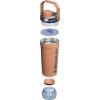 imageStanley Activate Shaker Bottle 20 oz  Leakproof Insulated Stainless Steel Shaker Cup  Base Storage and Twist On Fast Flow Lid  Protein Shakes and Pre Workout Powder  BPAFree  Chili RedToast