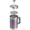 imageStanley Classic StayHot French Press Coffee Maker 48 oz  5 Minute Brew 4 Hours Hot  Mesh Filter for Coffee Grounds  Insulated Stainless Steel French Press  BPAFree  Wisteria Shine