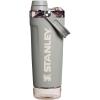 imageStanley Activate Shaker Bottle 20 oz  Leakproof Insulated Stainless Steel Shaker Cup  Base Storage and Twist On Fast Flow Lid  Protein Shakes and Pre Workout Powder  BPAFree  Sage Grey