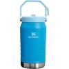 imageStanley IceFlow Flip Straw Jug with Handle 64 oz Twist On Lid and Flip Up Straw  Leak Resistant for Travel and Sports  Insulated Stainless Steel  BPAFree  Azure