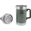 imageStanley Classic StayHot French Press Coffee Maker 48 oz  5 Minute Brew 4 Hours Hot  Mesh Filter for Coffee Grounds  Insulated Stainless Steel French Press  BPAFree  Hammertone Green