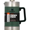 imageStanley Classic StayHot French Press Coffee Maker 48 oz  5 Minute Brew 4 Hours Hot  Mesh Filter for Coffee Grounds  Insulated Stainless Steel French Press  BPAFree  Hammertone Green