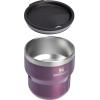 imageSTANLEY StayHot Stacking Camp Cup 10 oz  Press In Drink Through Lid  Cup for Coffee Tea and Drinks  Insulated Stainless Steel Coffee Mug  BPAFree  Cream GlossWisteria Shine