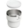 imageSTANLEY StayHot Stacking Camp Cup 10 oz  Press In Drink Through Lid  Cup for Coffee Tea and Drinks  Insulated Stainless Steel Coffee Mug  BPAFree  Cream GlossPale Pebble