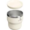 imageSTANLEY StayHot Stacking Camp Cup 10 oz  Press In Drink Through Lid  Cup for Coffee Tea and Drinks  Insulated Stainless Steel Coffee Mug  BPAFree  Cream GlossCream Gloss