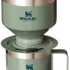 imageStanley Perfect Brew Pour Over Set  12 oz Camp Mug with Lid Included  Drip Coffee Maker with Reusable Filter  Insulated Stainless Steel  BPAFree  Matte BlackHammertone Green