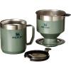 imageStanley Perfect Brew Pour Over Set  12 oz Camp Mug with Lid Included  Drip Coffee Maker with Reusable Filter  Insulated Stainless Steel  BPAFree  Matte BlackHammertone Green