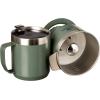 imageStanley Perfect Brew Pour Over Set  12 oz Camp Mug with Lid Included  Drip Coffee Maker with Reusable Filter  Insulated Stainless Steel  BPAFree  Matte BlackHammertone Green