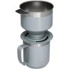 imageStanley Perfect Brew Pour Over Set  12 oz Camp Mug with Lid Included  Drip Coffee Maker with Reusable Filter  Insulated Stainless Steel  BPAFree  Matte BlackHammertone Silver