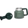 imageStanley ToughToTip Admirals Mug 20 oz  Twiston Flip Open Lid  Wide Body with NonSkid Rubber Base  Insulated Stainless Steel Coffee Cup  BPAFree  Hammertone GreenHammertone Green