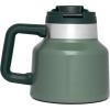 imageStanley ToughToTip Admirals Mug 20 oz  Twiston Flip Open Lid  Wide Body with NonSkid Rubber Base  Insulated Stainless Steel Coffee Cup  BPAFree  Hammertone GreenHammertone Green