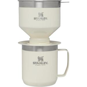 imageStanley Perfect Brew Pour Over Set  12 oz Camp Mug with Lid Included  Drip Coffee Maker with Reusable Filter  Insulated Stainless Steel  BPAFree  Matte BlackCream Gloss