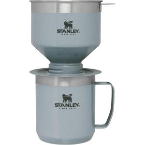imageStanley Perfect Brew Pour Over Set  12 oz Camp Mug with Lid Included  Drip Coffee Maker with Reusable Filter  Insulated Stainless Steel  BPAFree  Matte BlackHammertone Silver