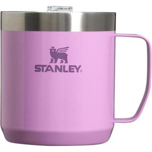 imageStanley StayHot Camp Mug 12 oz  Press Fit Drink Through Lid  Cup for Coffee Tea and Drinks  Insulated Stainless Steel Coffee Mug  BPAFree  Lilac Gloss