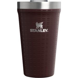 imageStanley Everyday Tumbler 16 oz  Press Fit Drink Through Lid  Beverage Coffee and Cocktail Cup  Insulated Stainless Steel Wine Glass  BPAFree  Tempest GlossMahogany Grid