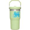 imageStanley Classic IceFlow Flip Straw Tumbler for Kids 8 or Above 20oz Stan the Bear Stainless Steel Tumbler with DoubleWall Vacuum Insulation