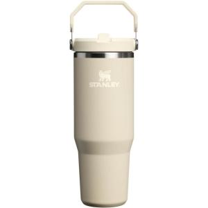 imageSTANLEY IceFlow 20 Flip Straw Tumbler with Handle 30 oz  Twist On Lid and Flip Up Straw  Leak Resistant Water Bottle  Insulated Stainless Steel  BPAFree  Exclusive Toasted Almond