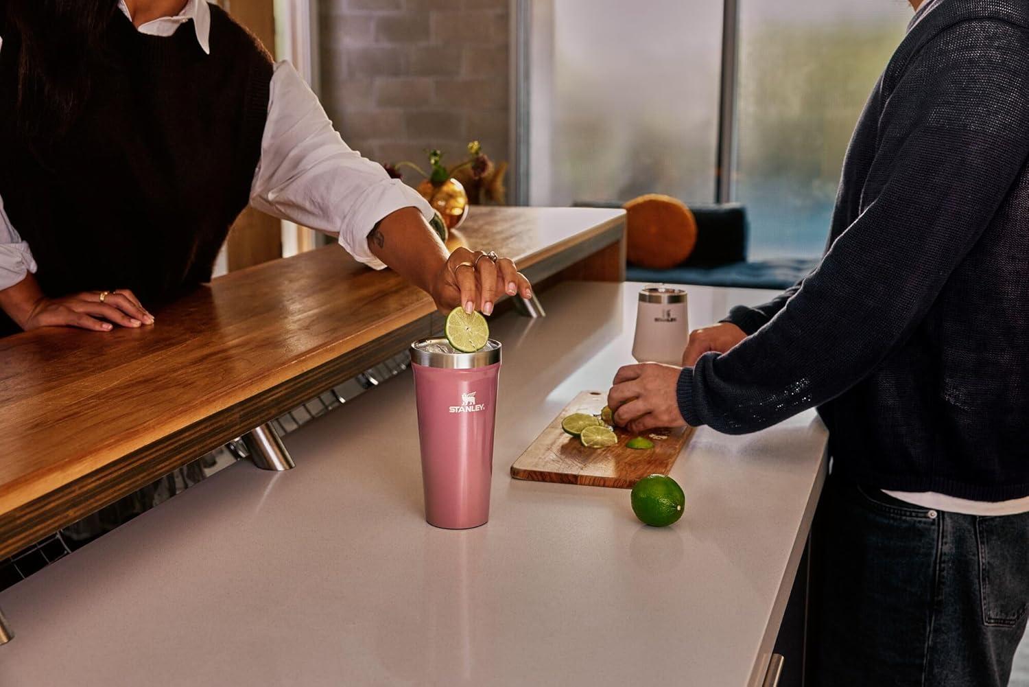 imageSTANLEY Adventure Stacking Beer Pint Glass  Stackable Drinking Cup for Cold Beverages  Dishwasher Safe  Insulated Stainless Steel Tumbler  BPAFreePonderosa GlossPort Shimmer