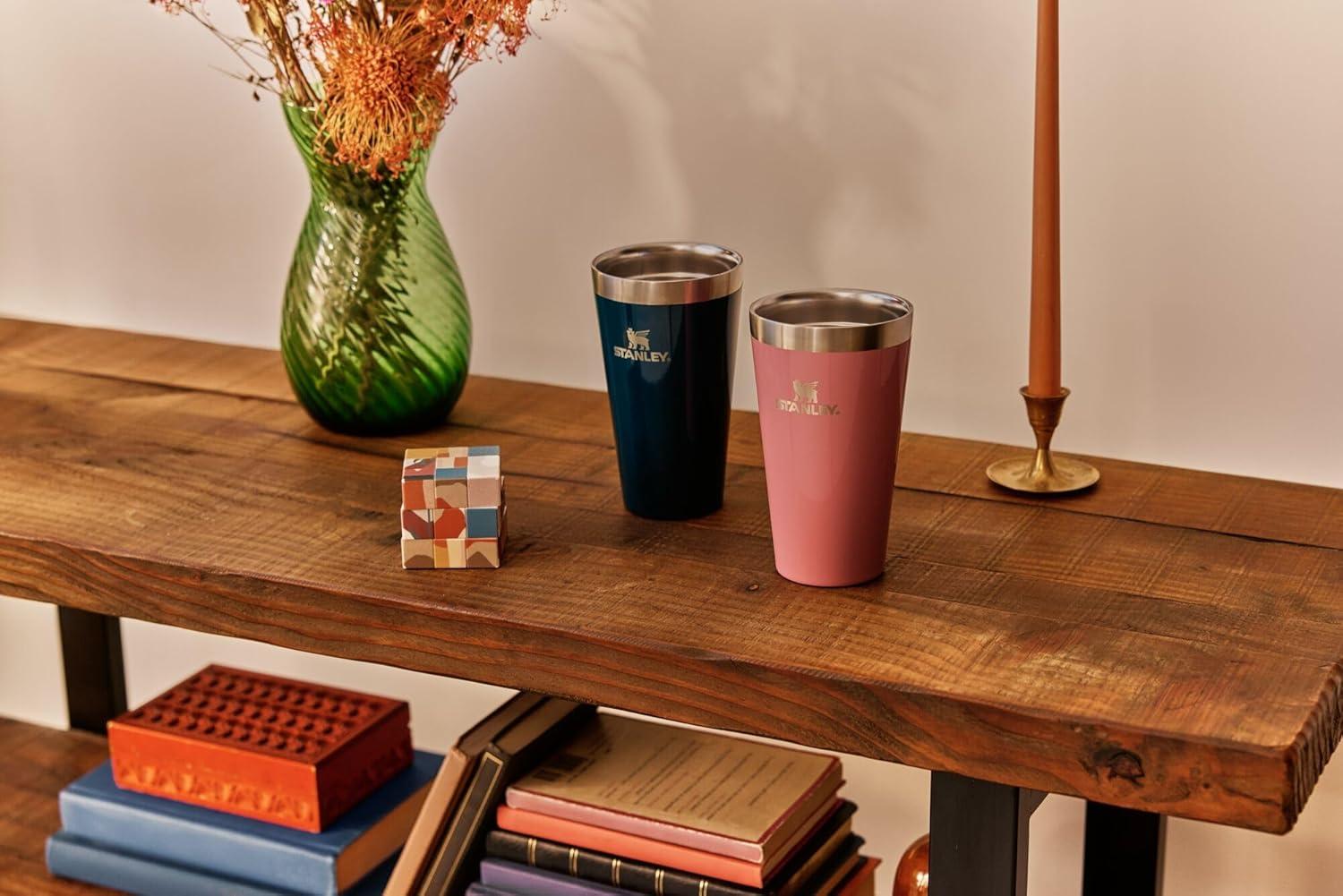 imageSTANLEY Adventure Stacking Beer Pint Glass  Stackable Drinking Cup for Cold Beverages  Dishwasher Safe  Insulated Stainless Steel Tumbler  BPAFreePonderosa GlossPort Shimmer