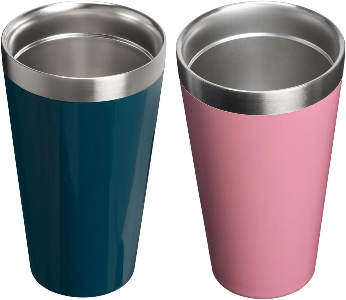 imageSTANLEY Adventure Stacking Beer Pint Glass  Stackable Drinking Cup for Cold Beverages  Dishwasher Safe  Insulated Stainless Steel Tumbler  BPAFreePonderosa GlossPort Shimmer