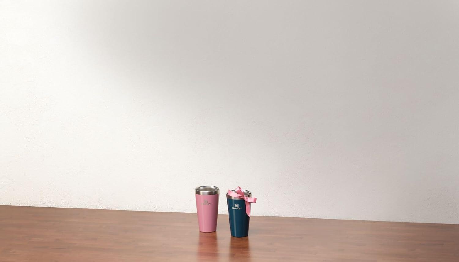 imageSTANLEY Adventure Stacking Beer Pint Glass  Stackable Drinking Cup for Cold Beverages  Dishwasher Safe  Insulated Stainless Steel Tumbler  BPAFreePonderosa GlossPort Shimmer