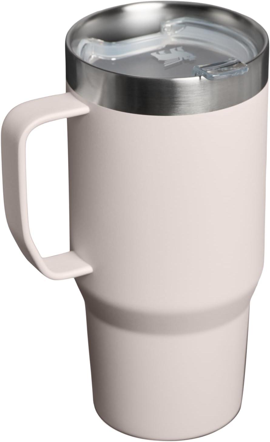 imageSTANLEY The Everyday Suburban Mug  16 oz  Drink Through Lid  Cup for Coffee Tea and Drinks  Insulated Stainless Steel Coffee Mug  BPAFree  Black 20Rose Quartz