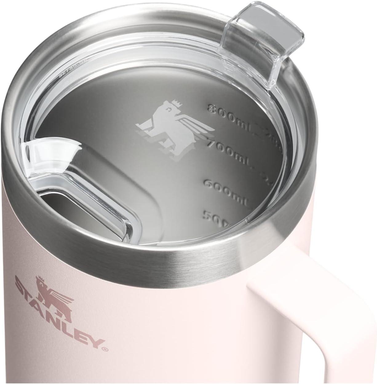 imageSTANLEY The Everyday Suburban Mug  16 oz  Drink Through Lid  Cup for Coffee Tea and Drinks  Insulated Stainless Steel Coffee Mug  BPAFree  Black 20Rose Quartz