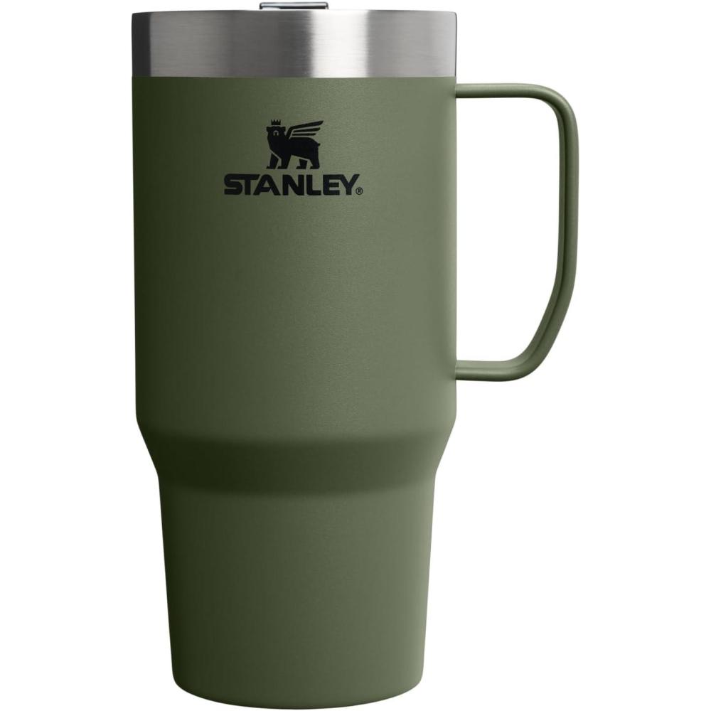imageSTANLEY The Everyday Suburban Mug  16 oz  Drink Through Lid  Cup for Coffee Tea and Drinks  Insulated Stainless Steel Coffee Mug  BPAFree  Black 20Dried Pine