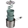 imageStanley Wildfare Go Two Bowl Mess Kit  8pc Portable Pot ampamp Cookware Set  125qt Stainless Steel Pot wLocking Handle Lid 2 Bowls ampamp SporksShale  Charcoal