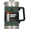 imageSTANLEY Classic StayHot French Press Coffee Maker 48 oz  5 Minute Brew 4 Hours Hot  Mesh Filter for Coffee Grounds  Insulated Stainless Steel French Press  BPAFree  Black 20Hammertone Green