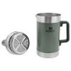 imageSTANLEY Classic StayHot French Press Coffee Maker 48 oz  5 Minute Brew 4 Hours Hot  Mesh Filter for Coffee Grounds  Insulated Stainless Steel French Press  BPAFree  Black 20Hammertone Green